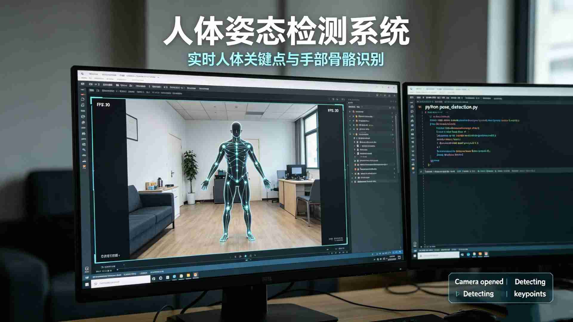 人体姿态与手部骨骼识别