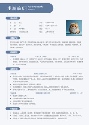 简历模板预览 1